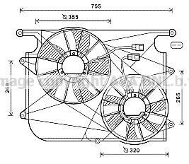 AVA QUALITY COOLING Tuuletin, moottorin jäähdytys OL7571